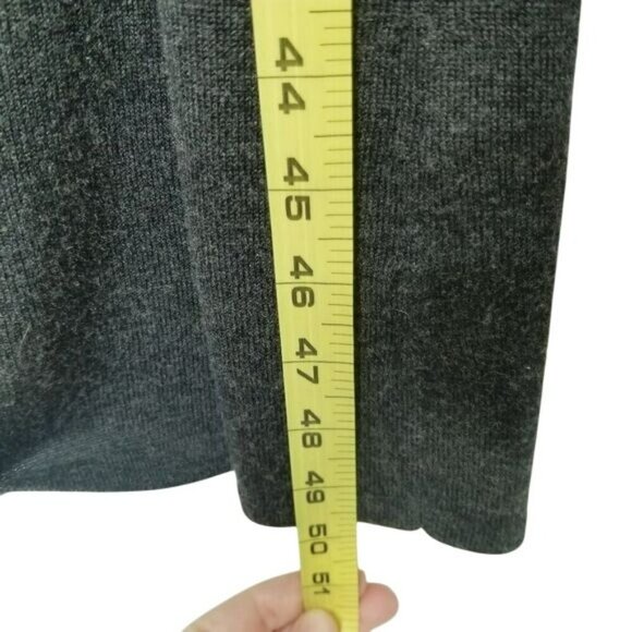 J.Jill Petite S Viscose Wool Blend Gray Maxi Dress Dry Clean - Picture 8 of 15